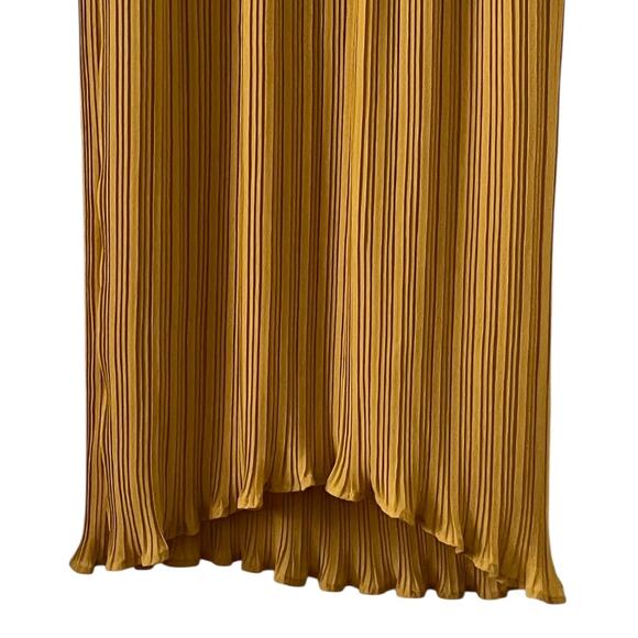 Dear Creatures Anthropologie Pleated Mustard Yellow Maxi Skirt Size M - Picture 5 of 9